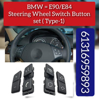Steering Wheel Button Keys Model A 61316959893 Model B 61316959894 Compatible with BMW X1 E84 2010-2016 BMW & 3 SERIES E90 2006-2012