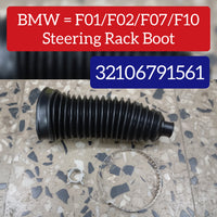 Front Steering Rack Boot Kit 32106791561 Compatible With BMW 5 Series (F10) & 5 Series Gran Turismo (F07) & 6 Series Convertible (F12) & 6 Series Coupe (F13) & 6 Gran Coupe (F06) & 7 Series (F01, F02, F03, F04)