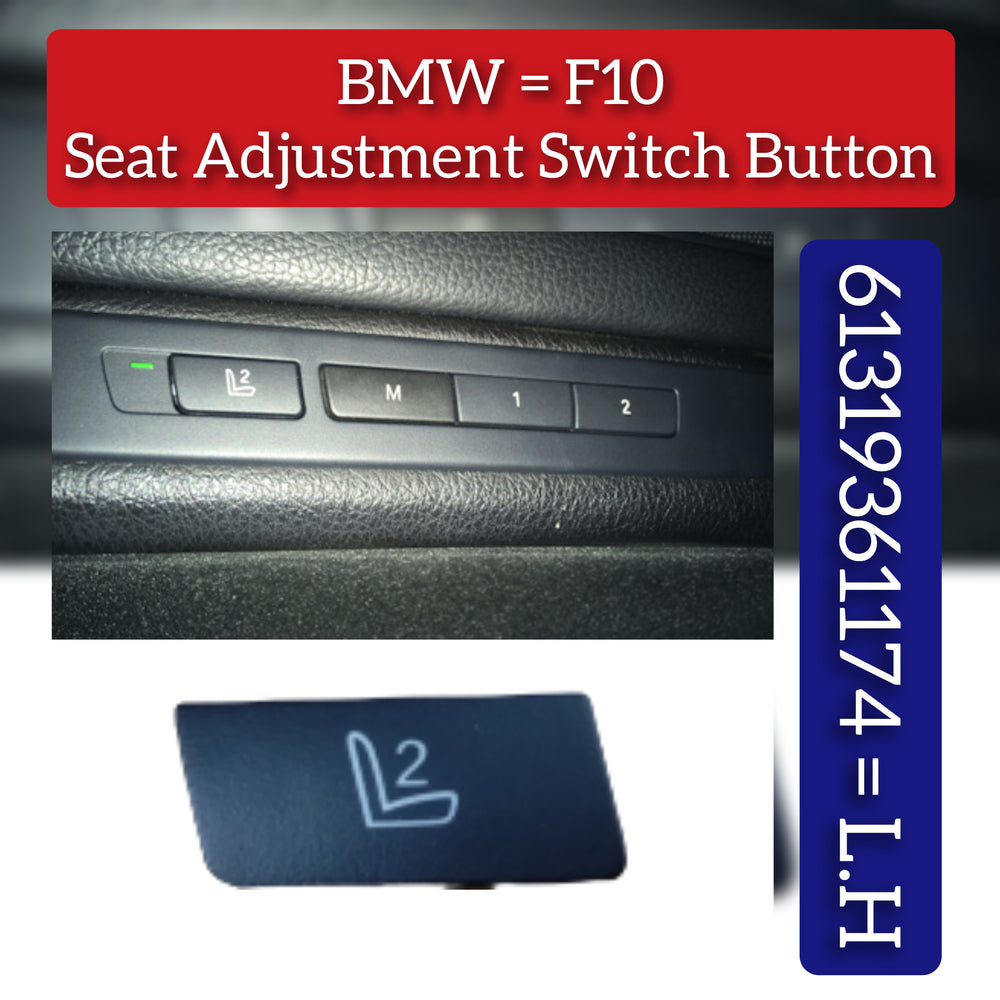 Left Seat Adjustment Button ICON 2 61319361237L Compatible with BMW 5 SERIES F10 2010-2017 & 7 SERIES F02 2009-2016