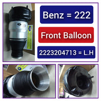 Front Left Air Suspension Spring 2223201900 2223202300 2223204713 Compatible With MERCEDES-BENZ S-CLASS W222