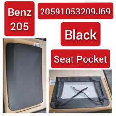 Black Seat Storage Pocket Cover 20591053209J69 Compatible With Mercedes Benz C-CLASS W205 & E-CLASS W213 & GLC W253 & CLS W257