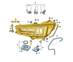 Left LED Headlight DRL Light Control 8W0941773 Compatible With AUDI A5 Tag-BL-209
