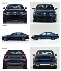 A To Z Compatible With BMW 5 Series G30 (2017-2020) Το G30 F90 Lci 2021+ Mt M Tech M Sports Upgrade Facelift Conversion Body Kit Bumper Trunk Headlight Taillight CC-6345 (Shipping Cost Not Included In Price)