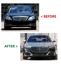 A To Z Compatible With Mercedes Benz S Class W221 (2006-2014) Το W223 2023+ Lci Maybach Upgrade Facelift Conversion Body Kit Bumper Hood Headlight Taillight CC-6365 (Shipping Cost Not Included In Price)
