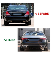 A To Z Compatible With Mercedes Benz S Class W221 (2006-2014) Το W223 2023+ Lci Maybach Upgrade Facelift Conversion Body Kit Bumper Hood Headlight Taillight CC-6365 (Shipping Cost Not Included In Price)