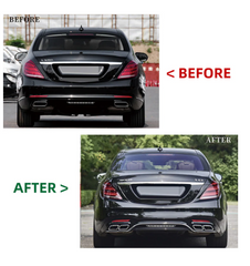 A To Z Compatible With Mercedes Benz S Class W222 (2014-2017) Το W222 Lci 2018+ Lci Amg S63 Upgrade Facelift Conversion Body Kit Bumper Headlight Taillight CC-6367 (Shipping Cost Not Included In Price)