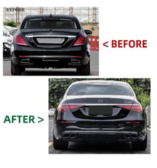 A To Z Compatible With Mercedes Benz S Class W222 (2016-2022) Upgraded Convert Facelift To S Class W223 2023+ Amg S63 Style Body Kit Bumper Headlight Taillight Hood Fender With Door CC-6615 (Shipping Cost Not Included In Price)