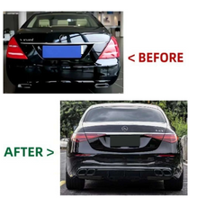 A To Z Compatible With Mercedes Benz S Class W221 (2006-2014) Το W223 2023+ Lci Amg S63 Upgrade Facelift Conversion Body Kit Bumper Hood Headlight Taillight CC-8542 (Shipping Cost Not Included In Price)