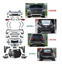 A To Z Compatible With Mercedes Benz MI W166 (2012-2016) Τo GLE W166 (2016-2019) Amg63 Upgrade Facelift Conversion Body Kit Bumper Hood Headlight Taillight CC-8543 (Shipping Cost Not Included In Price)
