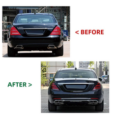 A To Z Compatible With Mercedes Benz S Class W221 (2006-2014) Το W222 Lci Maybach Upgrade Facelift Conversion Body Kit Bumper Hood Headlight Taillight CC-8545 (Shipping Cost Not Included In Price)