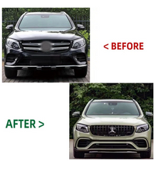 A To Z Compatible With Mercedes Benz Glc W253 X253 (2016-2020) Car Upgrade To Glc63 Amg Bumper Body Kit Front After Lip Diffuser Exhaust Tips Fog Gril Cover CC-8915 (Shipping Cost Not Included In Price)