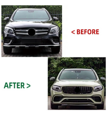 A To Z Compatible With Mercedes Benz Glc W253 X253 (2016-2020) Car Upgrade To Glc63 Amg Bumper Body Kit Front After Lip Diffuser Exhaust Tips Fog Gril Cover CC-8915 (Shipping Cost Not Included In Price)