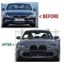 A To Z Compatible With Bmw 3 Series F30 (2012-2018) Upgrade Convert To G80 M3 M4 Narrow Body Kit Bumper Grill Fender Hood Side Skirts Grill Diffuser Exhaust Pipe Tip Headlight CC-9799 (Shipping Cost Not Included In Price)