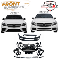 Front Bumper Kit Compatible With Mercedes Benz W205 Upgrade To Mercedes Benz AMG W205 (2015-2021) Tag No.FBK.201 (Shipping Cost Not Included In Price)