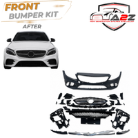 Front Bumper Kit Compatible With Mercedes Benz W205 Upgrade To Mercedes Benz AMG W205 (2015-2021) Tag No.FBK.201 (Shipping Cost Not Included In Price)