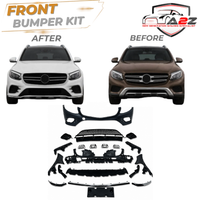 Front Bumper Kit Compatible With Mercedes Benz W253 GLC Upgrade To Mercedes Benz AMG (2016-2019) Tag No.FBK.204 (Shipping Cost Not Included In Price)
