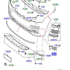Fog Lamp Bracket Right LR050519 & Left LR050518 Compatible With Land Rover Range Rover Vogue - L405 (2013-2017) Tag No.3256
