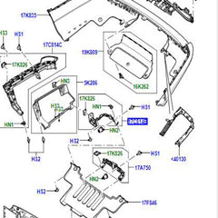 Rear Bumper Bracket Right LR037924 & Left LR037925 Compatible With Land Rover Range Rover Vogue - L405 (2013-2017) Tag No.3257