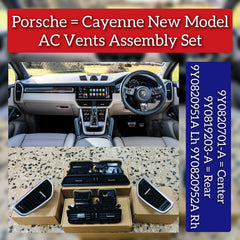 Ac Vent Grille Front Left 9Y0820951 & Right 9Y0820952 & Center 9Y0820701 & Rear 9Y0819203 Compatible With Porsche Boxster Cayenne 987