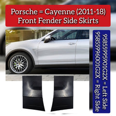 Front Fender Side Skirts Set Left 95855995901G2X & Right 95855996001G2X Compatible With Porsche Cayenne (2011-2018)