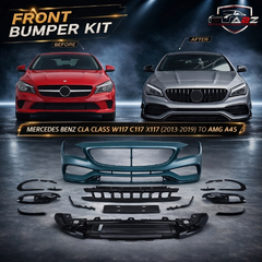 A To Z Compatible With Mercedes Benz Cla Class W117 C117 X117 (2013-2019) Front Bumper Upgrade Convert To Amg Amga45 Bumper Body Kit Gc W117-005 CC-9555 (Shipping Cost Not Included In Price)