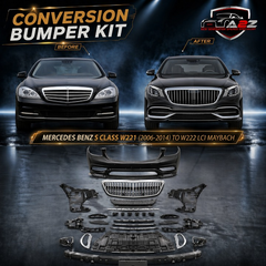 A To Z Compatible With Mercedes Benz S Class W221 (2006-2014) Το W222 Lci Maybach Upgrade Facelift Conversion Body Kit Bumper Hood Headlight Taillight CC-8545 (Shipping Cost Not Included In Price)