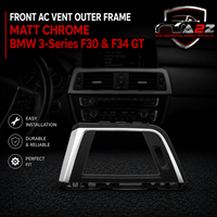Front Ac Vent Outer Frame Matt Chrome 64229346226 Compatible With BMW 3-Series F30 & F34 GT