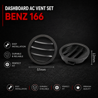 Front Ac Vent Dashboard Left & Right (Set) 1668302354 Compatible With BENZ=166 Brown