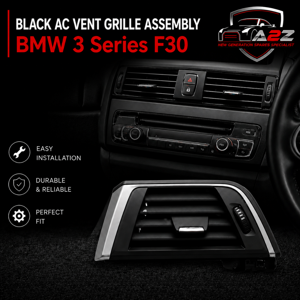 Black Ac Vent Grille Assembly Center & Right & Left Compatible With BMW 3 Series F30