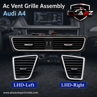 Black Ac Vent Grille Assembly Center & Right & Left Compatible With Audi A4