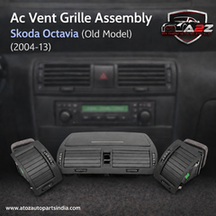 Black Ac Vent Grille Assembly Center 1ZD820951 & Right 1ZD819702 & Left 1ZD819701 Compatible With Skoda Octavia (Old Model)