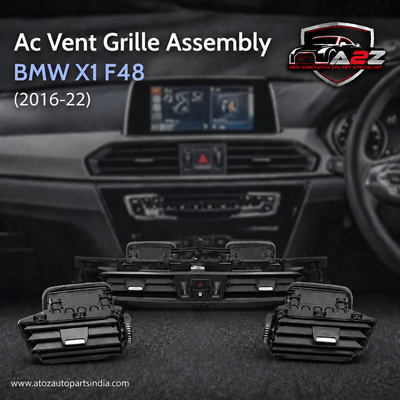 Black Ac Vent Grille Assembly Center 64229292741 & Right 64229292740 & Left 64229292739 Compatible With BMW X1 F48