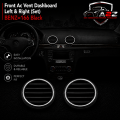 Front Ac Vent Dashboard Left & Right (Set) 1668302354 Compatible With BENZ=166 Black