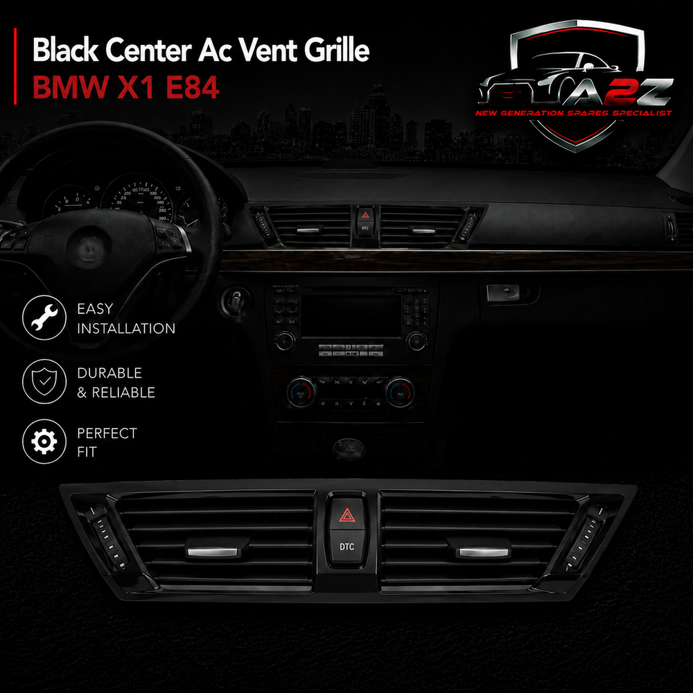 Black Center Ac Vent Grille 64229258357 Compatible With BMW X1 E84