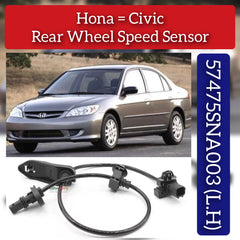 Rear Left ABS Wheel Speed Sensor 57475SNA003 57475SNA013 57475SNA023 Compatible With HONDA CIVIC