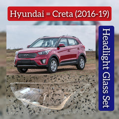 Front Headlight Glass Compatible with Hyundai Hyundai Creta-2016-19.