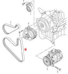Multi Rib Belt 6PK1000 04E145933A Compatible With SKODA OCTAVIA III (5E3, NL3, NR3) (CONTINENTAL)