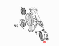 Belt Tensioner With Pulley A2722000270 & A2722000070 Compatible With MERCEDES-BENZ S-CLASS (W221, V221) M-CLASS (W164) Tag No.6