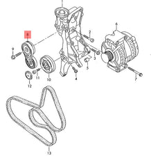 Belt Tensioner With Pulley 06H903133G Compatible With AUDI A4 A5 Q5