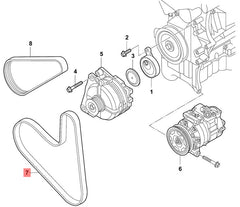 Multi RIB Belt 6PK1000 04E145933A Compatible With AUDI Q3 (8UB, 8UG) (CONTINENTAL)
