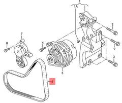 Belt 6PK1070 Compatible With AUDI Q3 (8UB, 8UG) & SKODA FABIA II (542) & VW PASSAT B7 (362) Tag-BEL-21