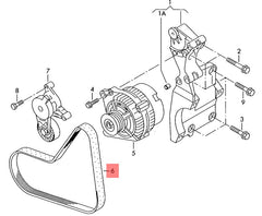 MULTI-RIB BELT KIT 6PK1070K1 030145299C 030145299F 030145933E 030145933G Compatible With VW JETTA IV (162, 163, AV3, AV2) | JETTA / CLASICO | VENTO, PASSAT B6 (3C2) | PASSAT / Magotan, PASSAT B7 (362), POLO V (6R1, 6C1) (CONTINENTAL)