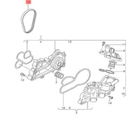 Oil Pump Belt 941081 04E121605J 04E121605L Compatible With AUDI A3 Limousine (8VS, 8VM) | A3 / S3 A4 B9 (8W2, 8WC) | A4 / S4 & SKODA OCTAVIA III (5E3, NL3, NR3) & VW POLO V (6R1, 6C1) (DAYCO)