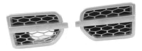 Mud Flap Grille/Air Intake Fender Vents Side Grille Set (Silver) Left LR057531 & Right LR057530 Compatible With Land Rover Discovery 4 L391