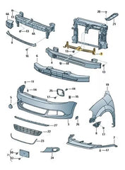 Front Radiator Upper Bracket 5C6805706D Compatible With Volkswagen For JETTA Tag No.288