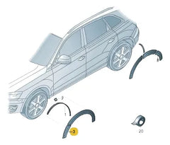 Front Right Wheel Arch (EYEBROW) 8R0853728B Compatible With AUDI Q5 (8RB) Tag-EY-28