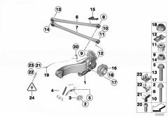 Rear Left/Right ABS Wheel Speed Sensor 34529808194 34529804590 Compatible With MINI COUNTRYMAN R60