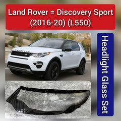 Front Headlight Glass Compatible with Land Rover Discovery Sport L550 (2016 - 2020).