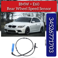 Rear Left/Right ABS Wheel Speed Sensor 34526760046 34526771703 Compatible With BMW 5 Series E60 & 6 Series E63 E64