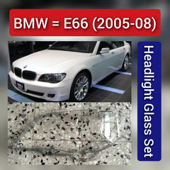 Front Headlight Glass Compatible with BMW E66 2005 -2008.